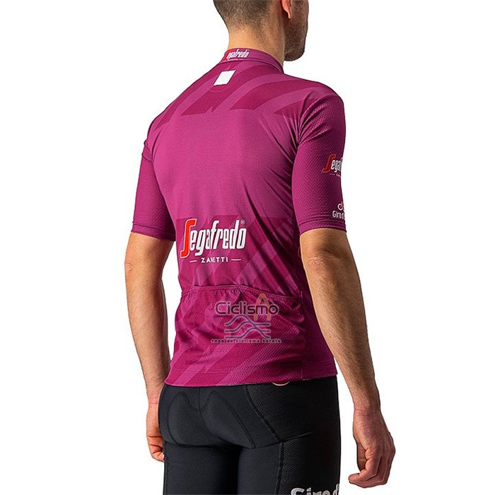 Giro d'Italia Ropa Ciclismo Culotte Corto 2021 Hombre Mangas Cortas Fucsia